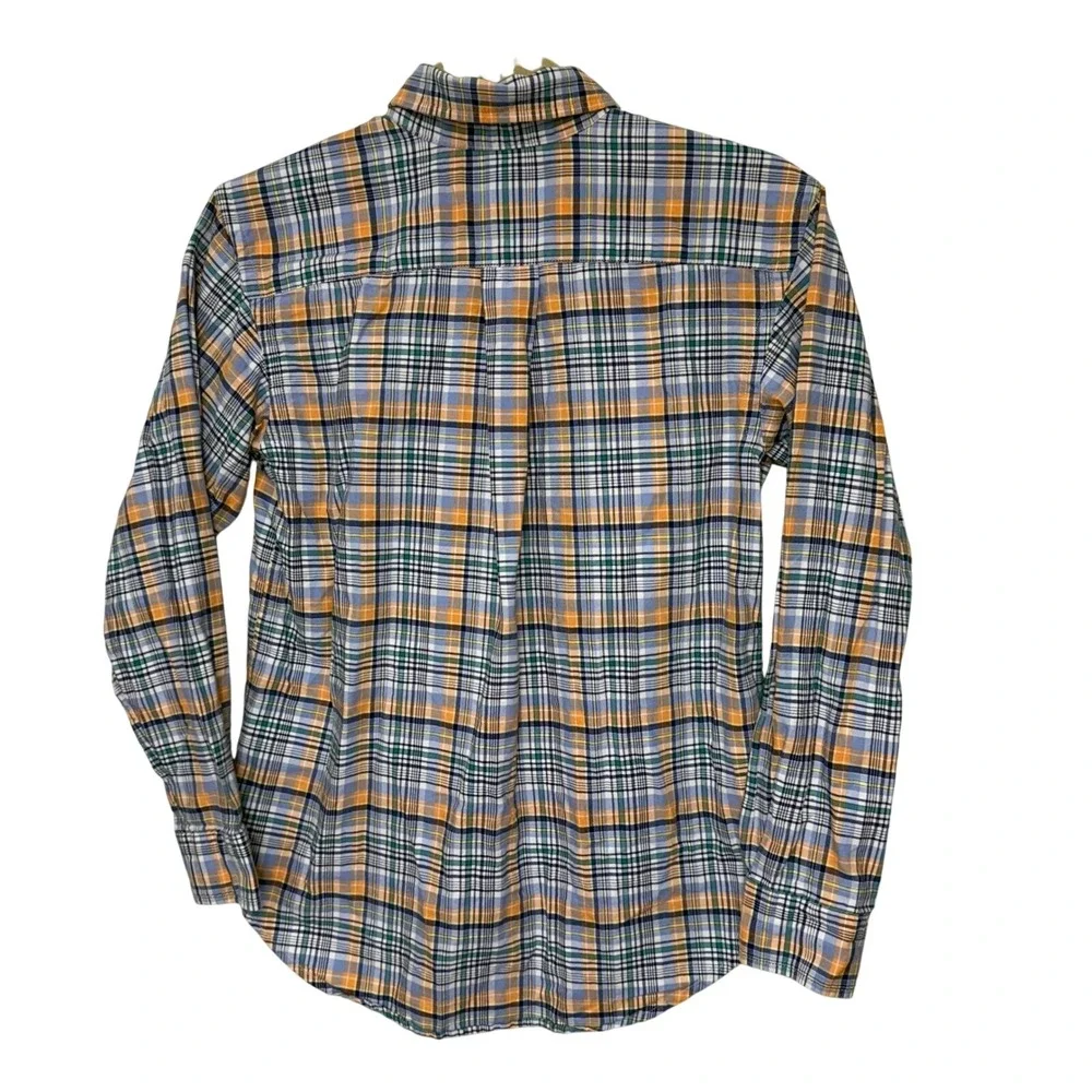 Ralph Lauren Boys Plaid Button Down‎ Shirt Long Sleeve Cotton Blend Size 14